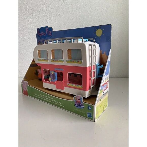 Peppa Pig Peppa’s Family MOTORHOME Vehicle To RV Playset With 4 Figures NEW - Picture 7 of 12